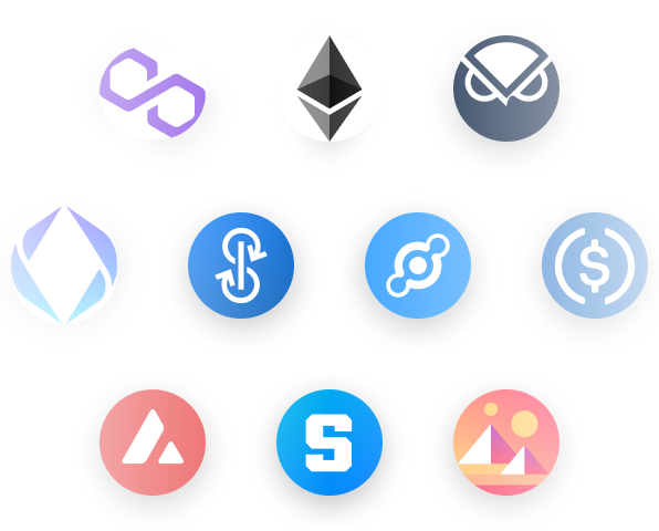 Project and network icons.